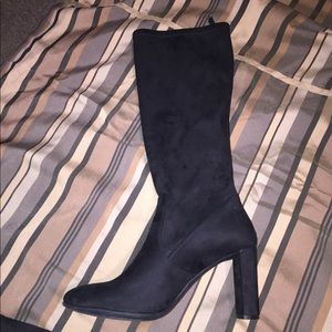 Nine West black knee high boots with heel